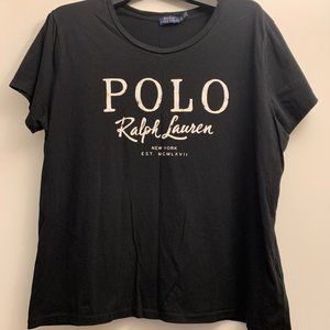 Polo By Ralph Lauren Black and White Logo Design T-Shirt